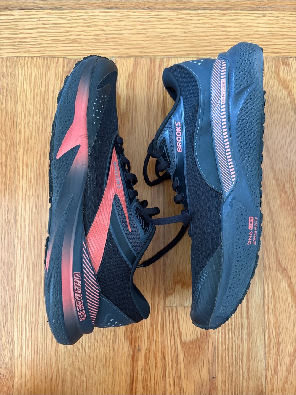 Brooks Ebony/Coral Adrenaline 24 GTS Weatherized Running Shoes